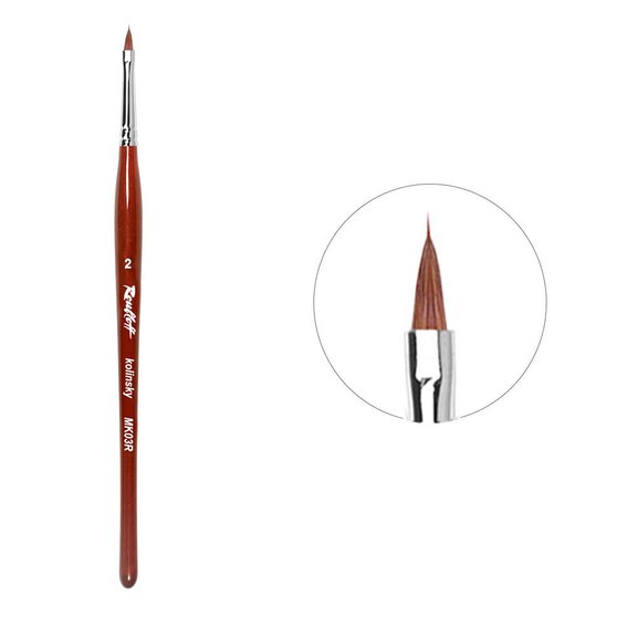 MK03R N 2 Roubloff Brush Capillary , burgundy brush image 0