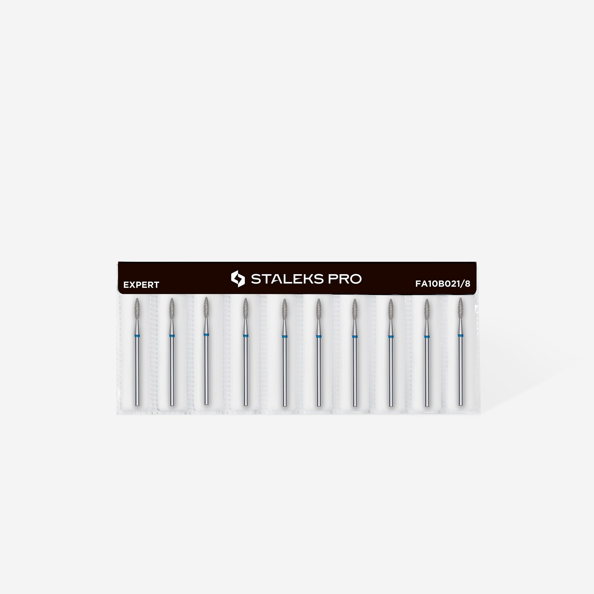 Diamond nail drill bit flame blue EXPERT head diameter 2.1 mm / working part 8 mm