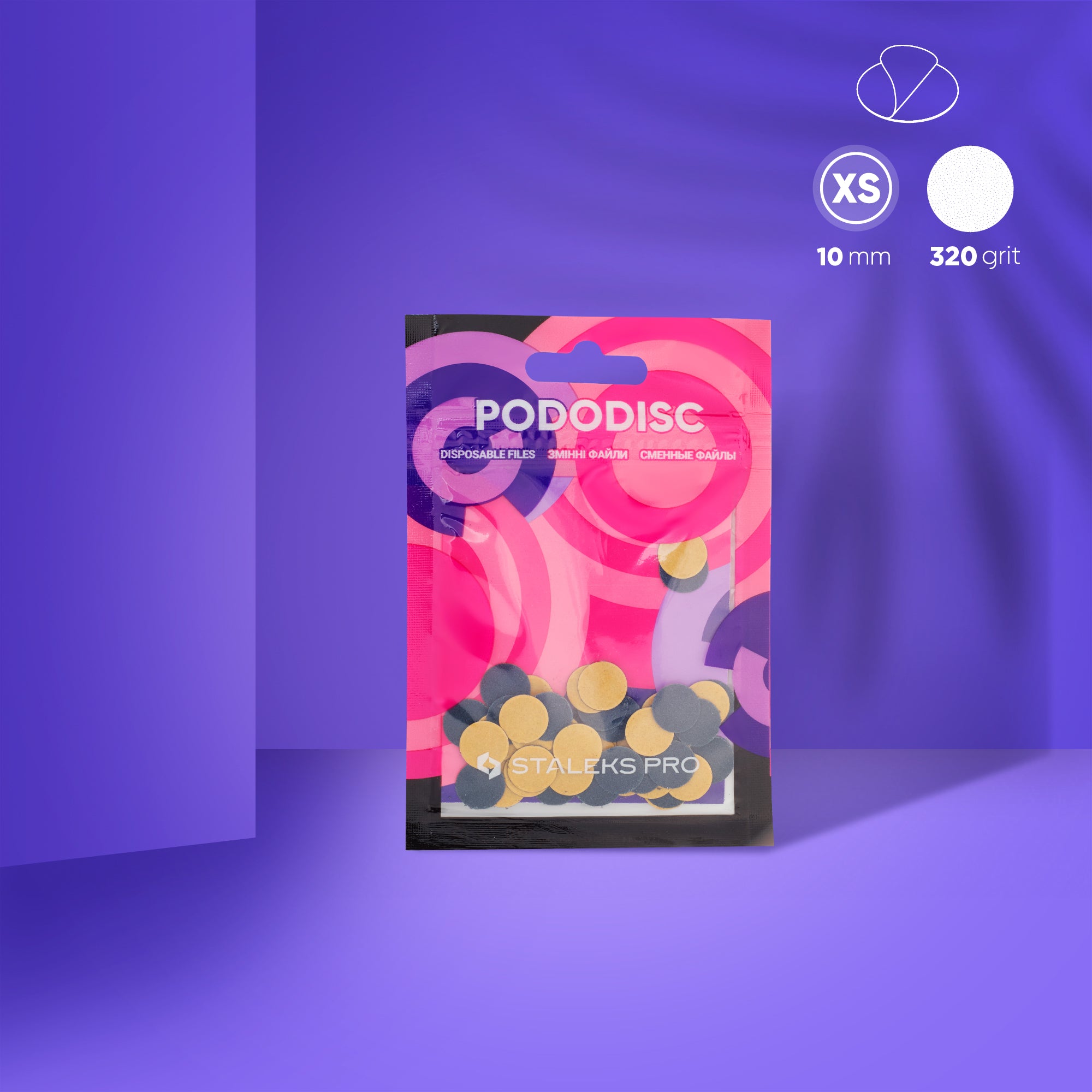 PDF-10-320 REFILL PADS FOR PEDICURE DISC STALEKS PRO XS 320 GRIT (50 PC) image 0