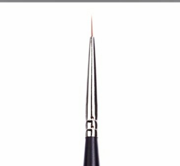 Gel art brush Liner, Black Artist, 8 mm, nylon pile image 0