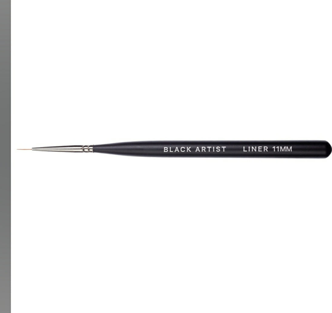 Gel art brush Liner, Black Artist 11 mm, nylon pile image 1