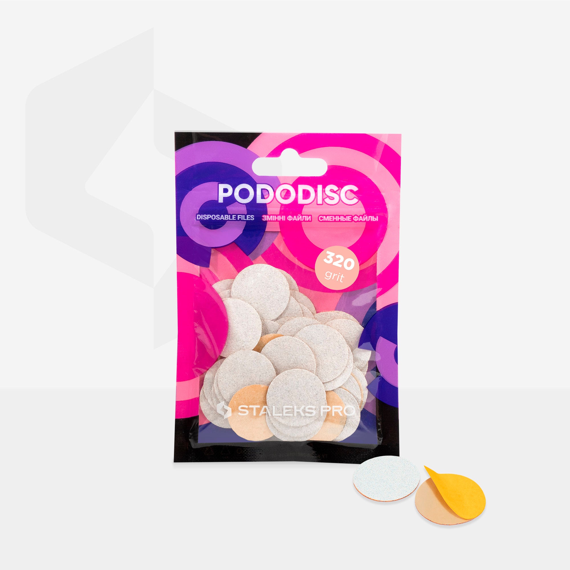 PDF-20-320w White refill pads for Pododisc Pro M, 320 gr, 50 pcs image 2