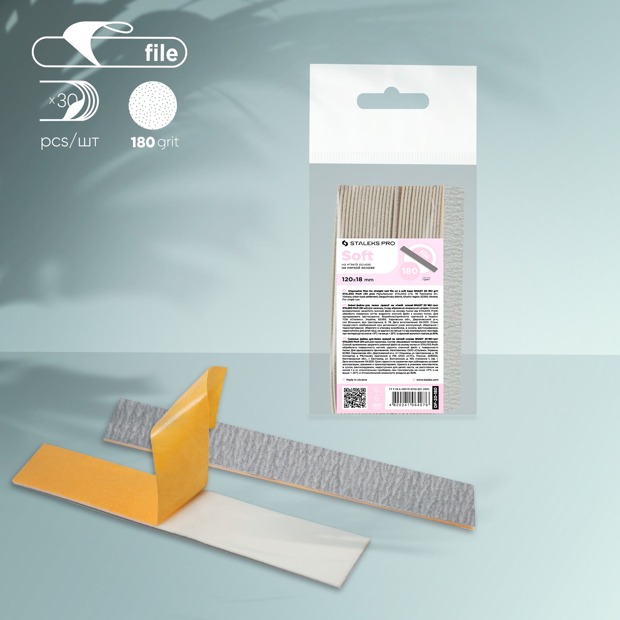 DF-20-180 Disposable files for straight nail file SMART 30 pcs image 0