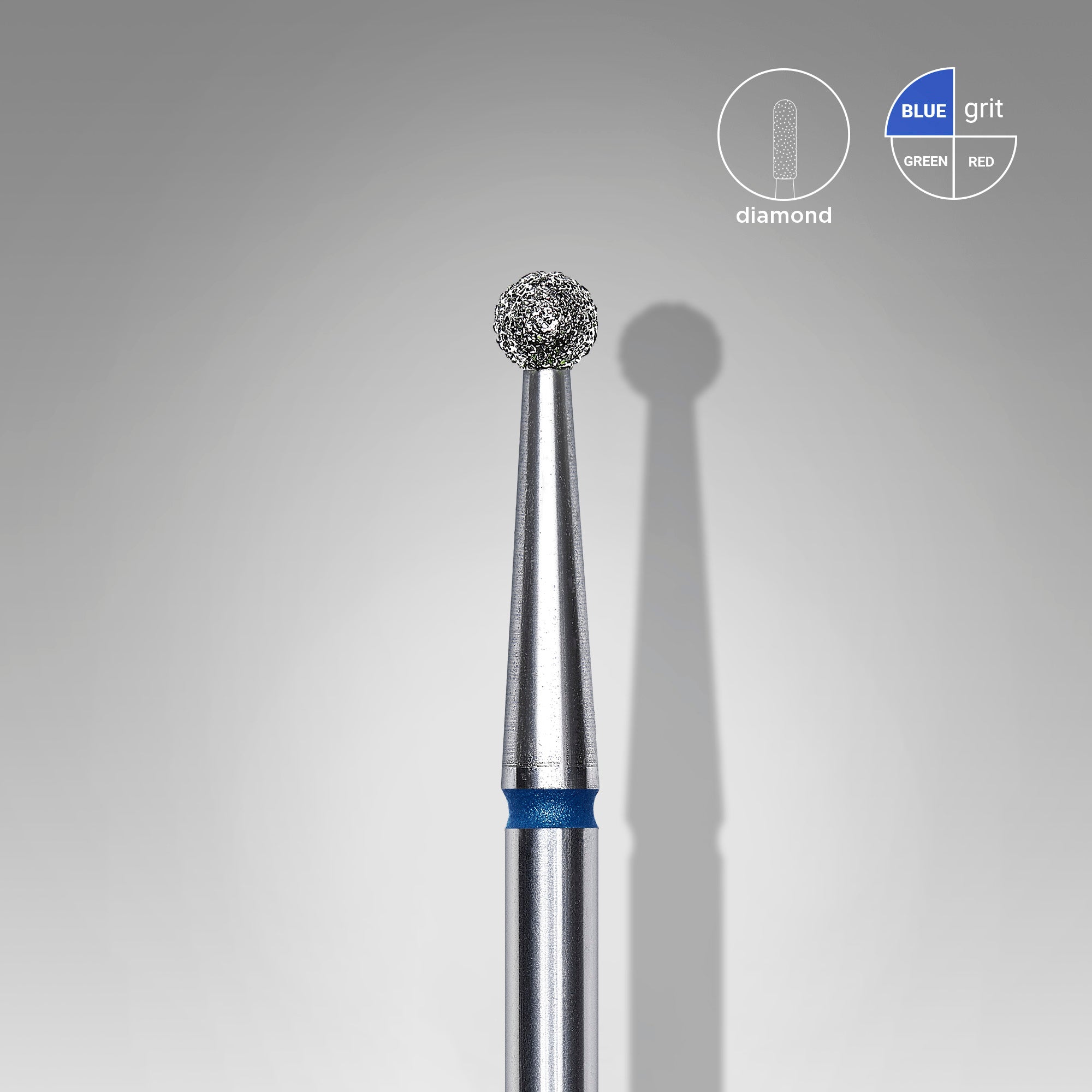 FA01B025 DIAMOND NAIL DRILL BIT, "BALL", BLUE image 0