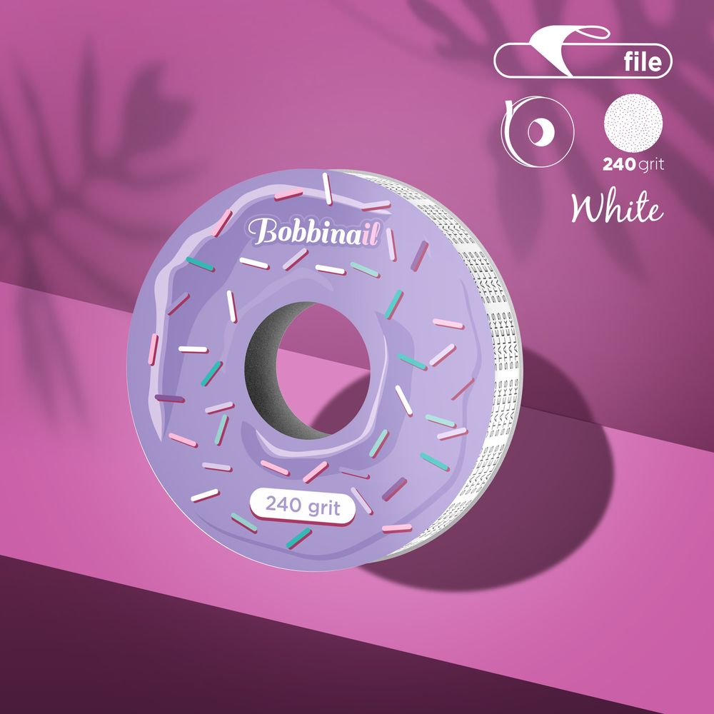 Disposable white abrasive tape EXPERT 240 grit for the plastic case