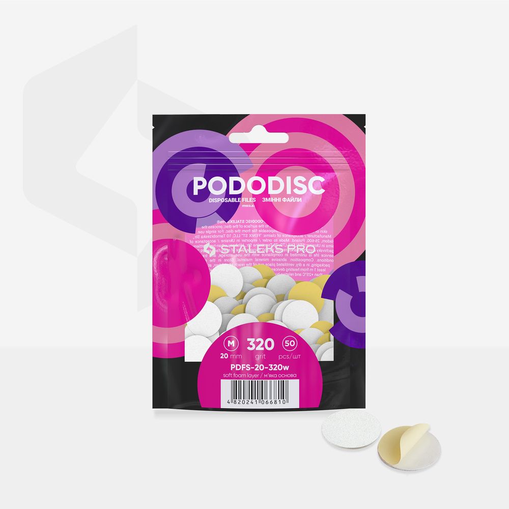 PDFS-20-320w Disposable white files with soft foam layer 320gr,50pcs image 2