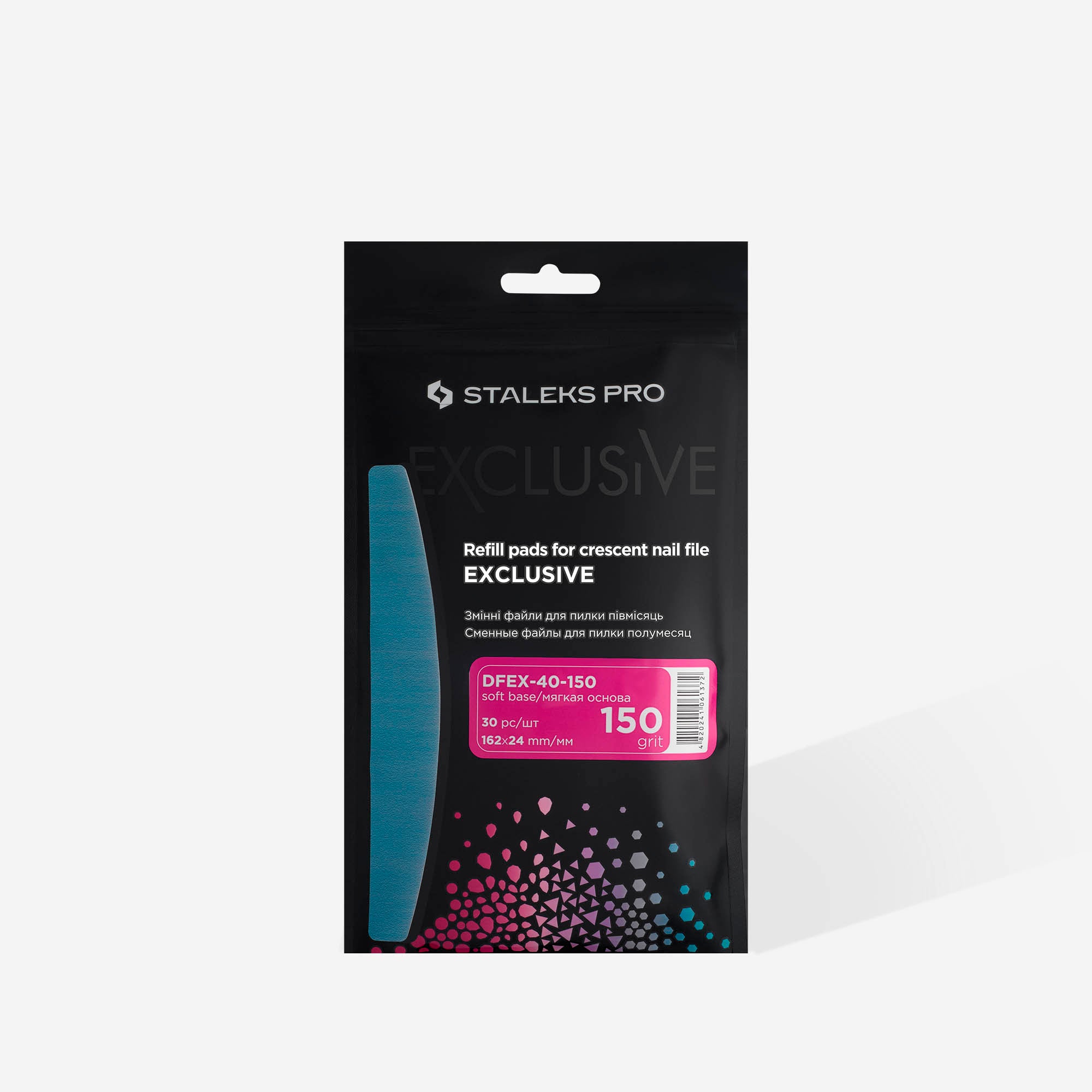 DFEX-40-150 Disposable files for crescent nail file (soft base) 30pcs 150 gr image 2