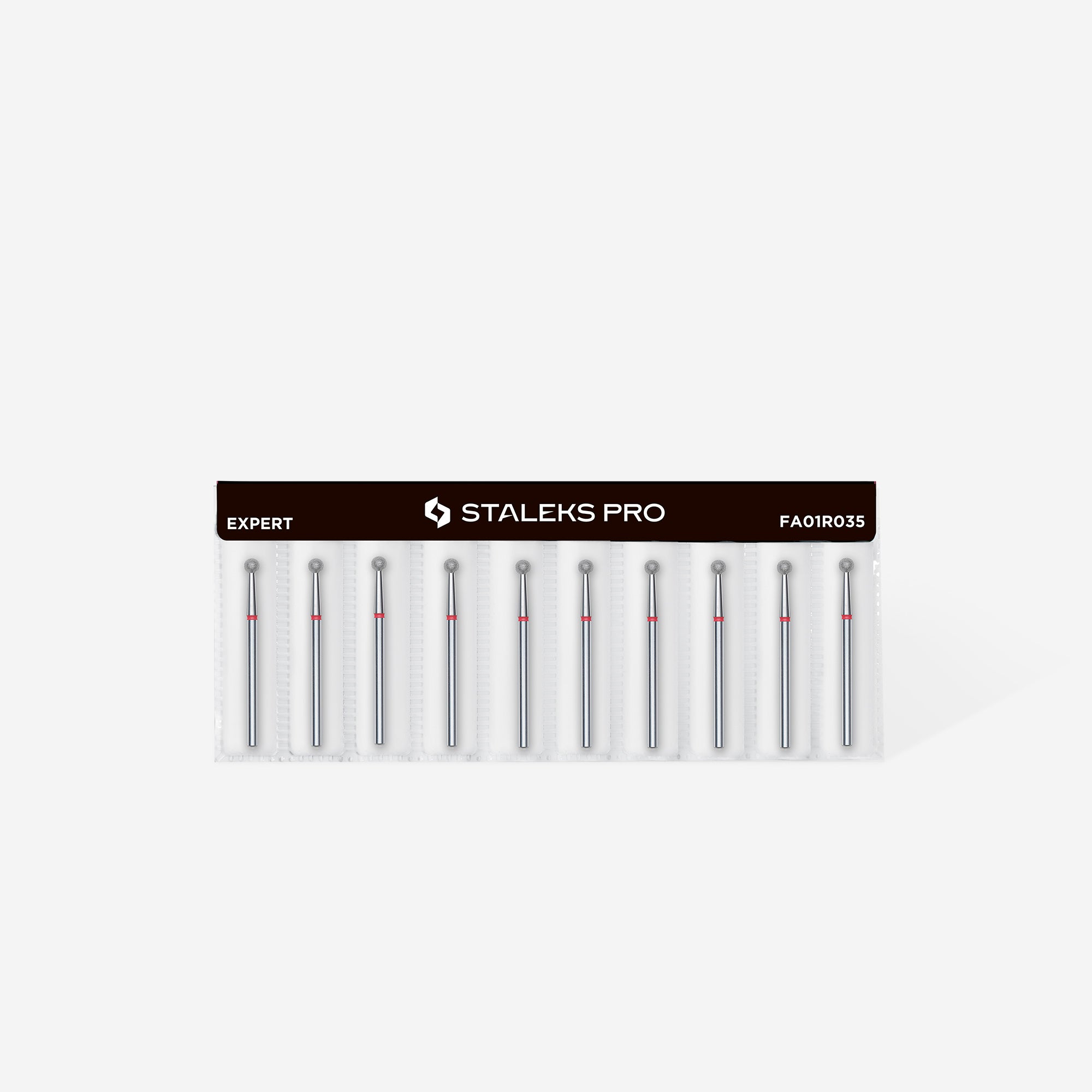 Diamond nail drill bit ball red EXPERT head diameter 3.5 mm