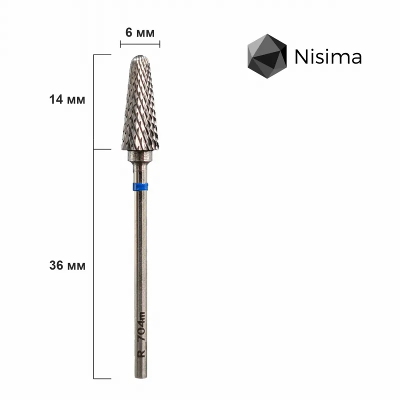 L(R)_704m Carbide drill bit cone, blue image 1