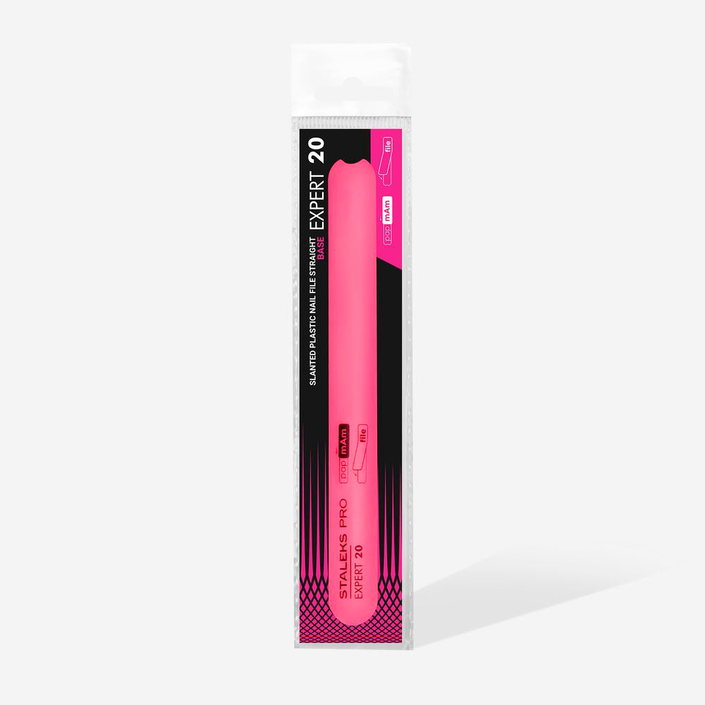 Straight plastic slanted nail file (base) EXPERT 20