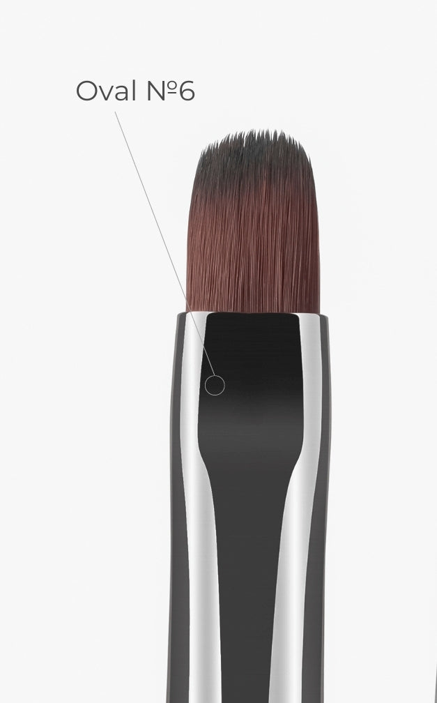 Brush for nail modeling,  Oval  size 6 image 2