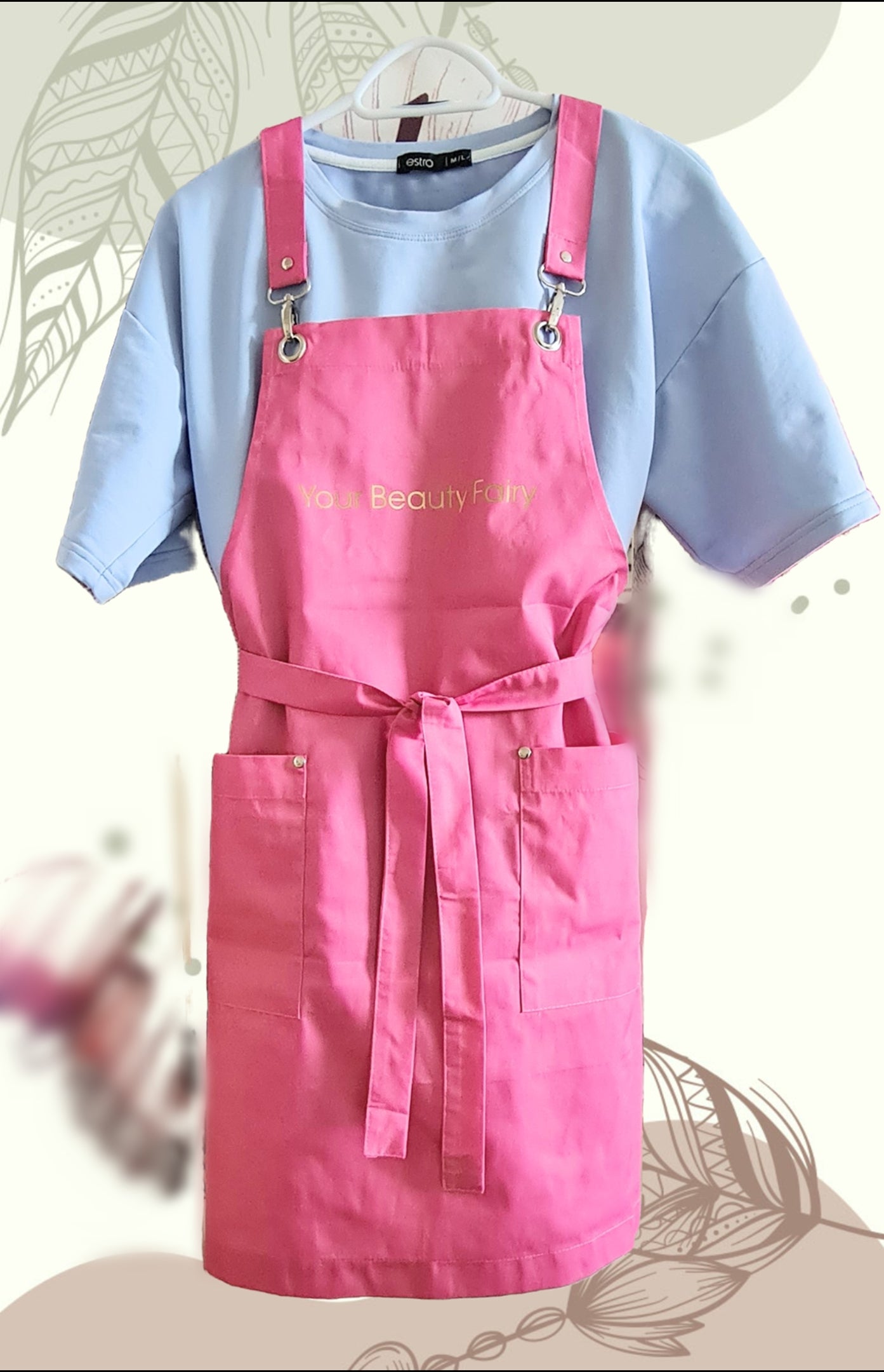 Apron pink/gold  image 2