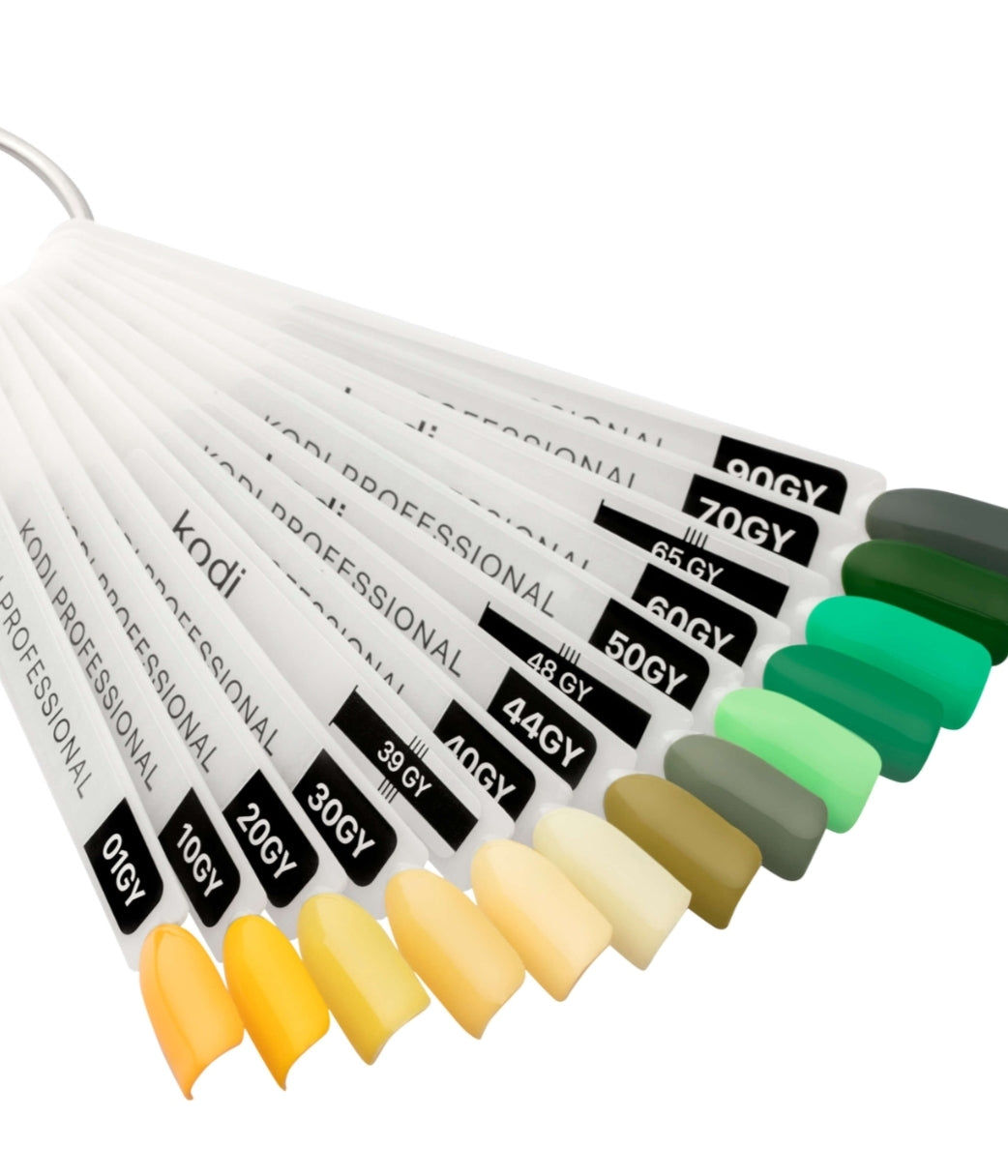 Palette of gel polishes "Green and Yellow " 13 tips  image 1