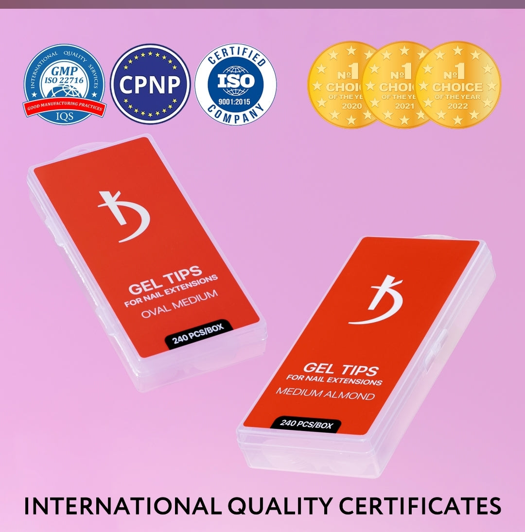 Gel tips for nail extension Medium Almond,  240 pcs/pack image 3