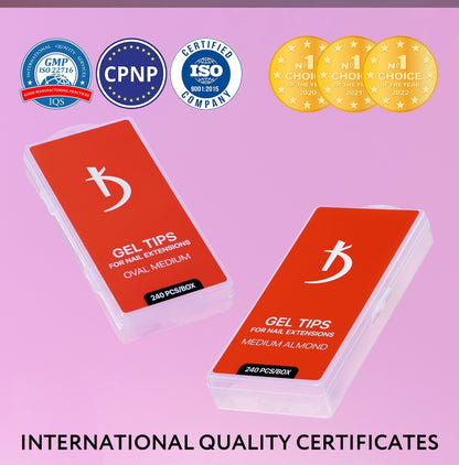 Gel tips for nail extension Medium Almond,  240 pcs/pack image 3