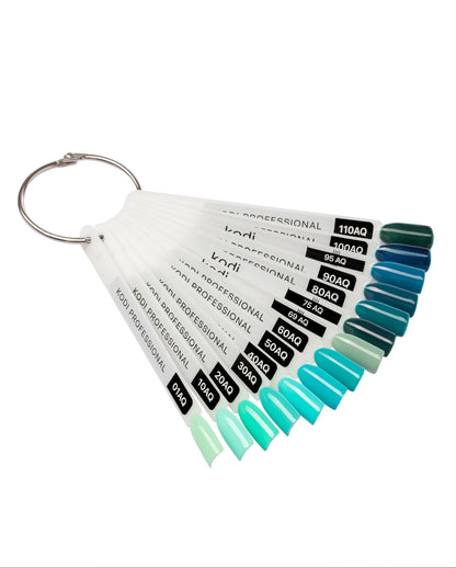 Palette of gel polishes "Aquamarine" 14 tips  image 0