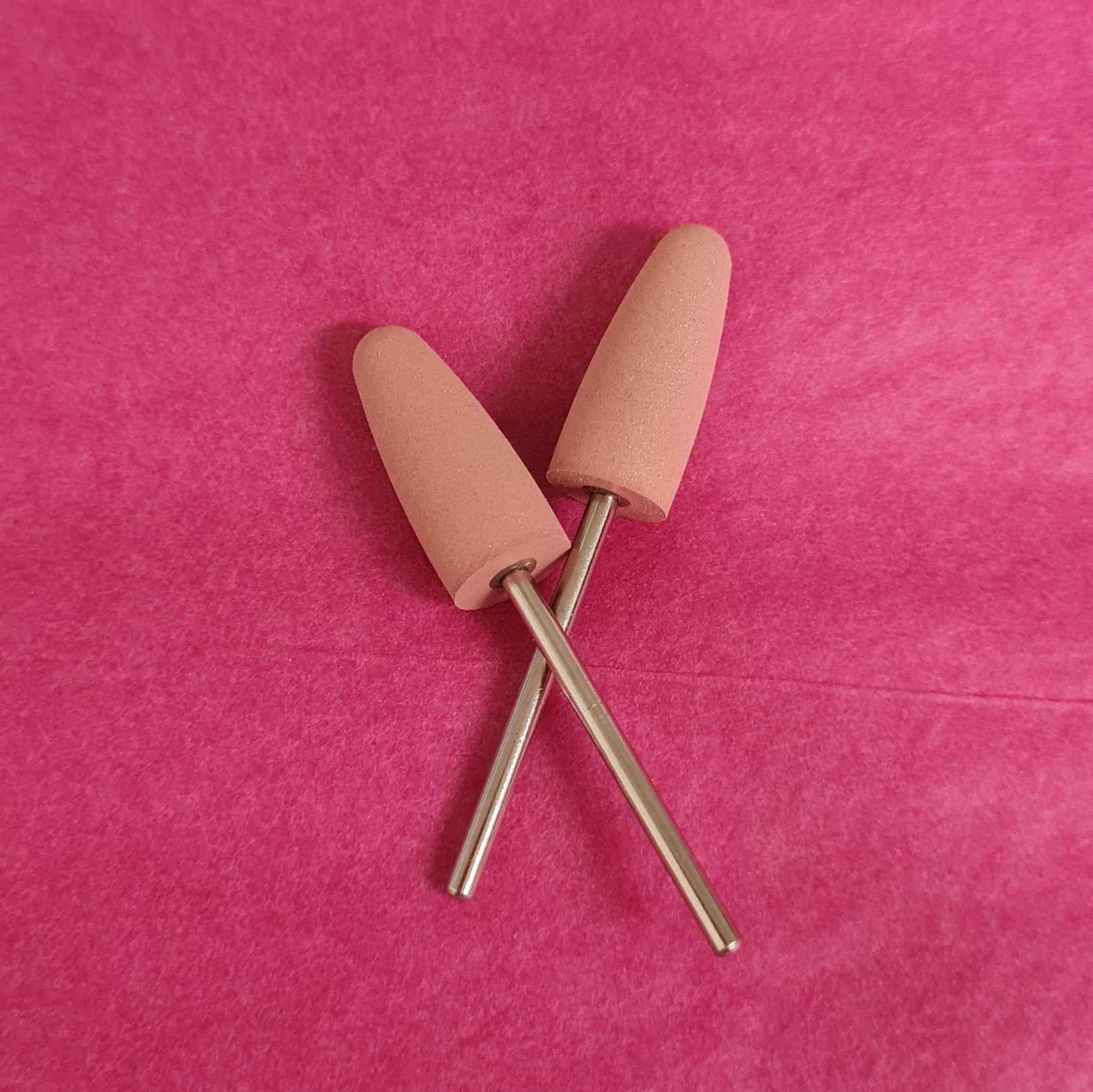 Polisher drill bit for E-file manicure/pedicure, pink, 1 pc image 0