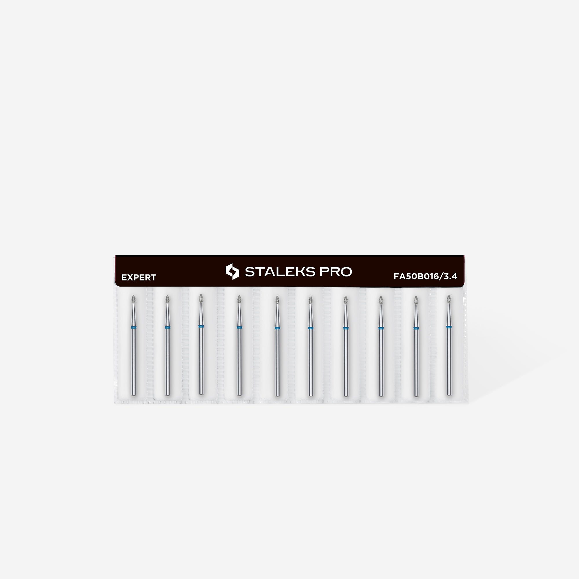 Diamond nail drill bit rounded bud blue EXPERT head diameter 1.6 mm / working part 3.4 mm