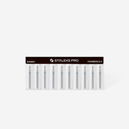 Diamond nail drill bit rounded bud blue EXPERT head diameter 1.6 mm / working part 3.4 mm