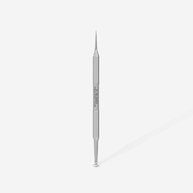 Cosmetology double-ended tool EXPERT 21 TYPE 4 (Uno spoon with larger hole size and Vidal needle straight)
