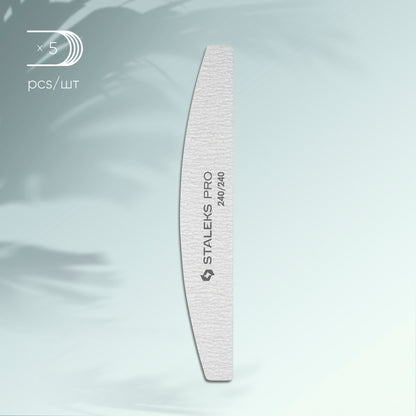 NFB-41/7 Mineral crescent nail file SMART 240/240 grit, 5 pcs/set image 0