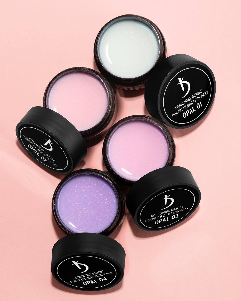 Color rubber base gel OPAL 01, 7ml image 1