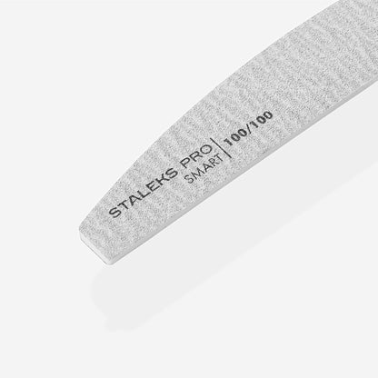 NFB-41/4 Mineral crescent nail file Smart 100/100 grit , 5pcs set image 1