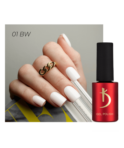 01BW Gel Polish Black and White 7 ml image 0