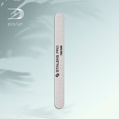 NFB-21/2  Mineral straight nail file SMART 180/240 grit, 5 pcs/set image 0