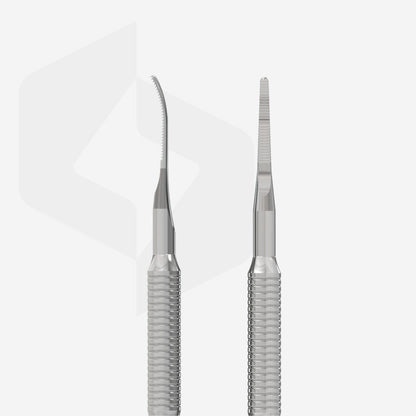 Pedicure toenail file EXPERT 60 TYPE 3 (straight nail file and file with a bent end)