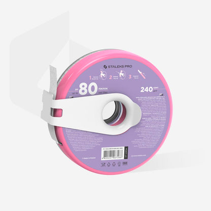 Disposable white abrasive tape EXPERT 240 grit in a plastic case