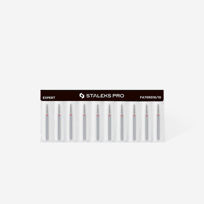 Diamond nail drill bit frustum red EXPERT head diameter 1.6 mm / working part 10 mm