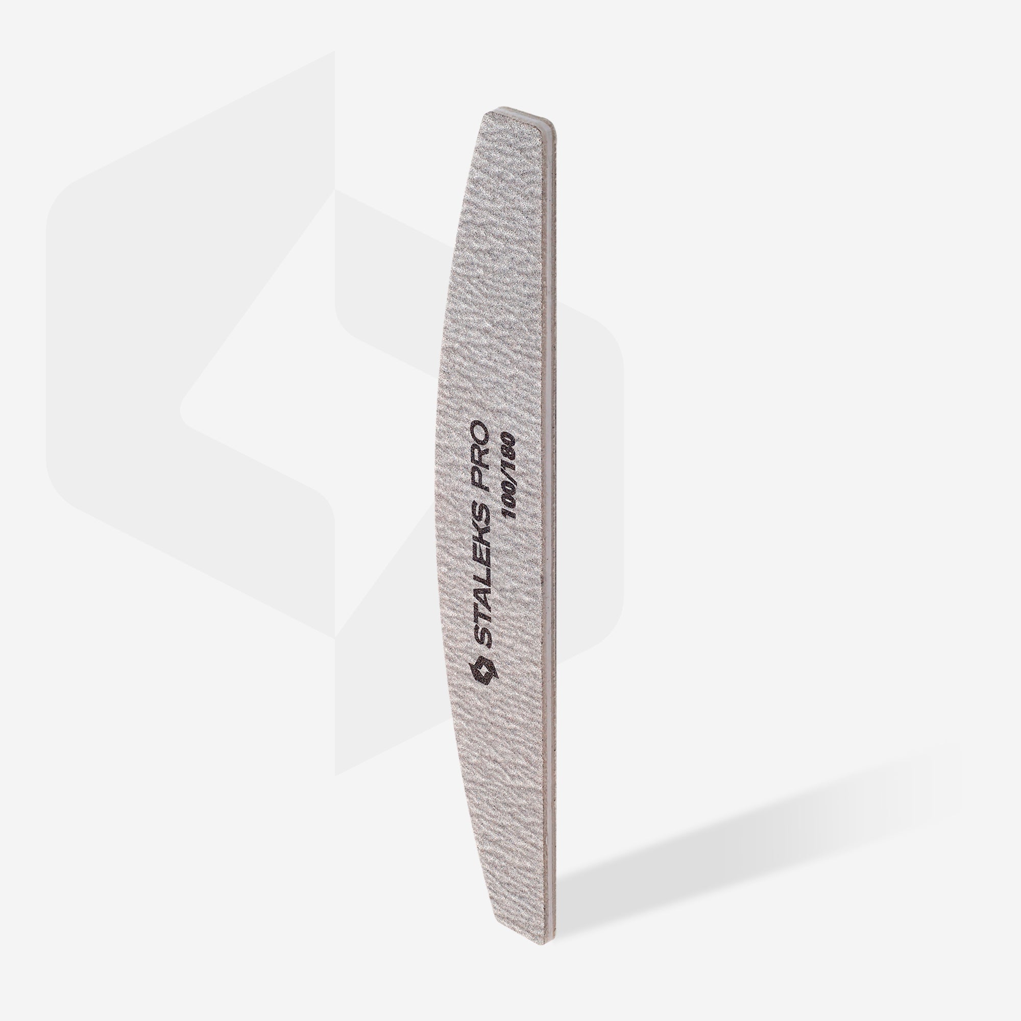 NFB-41/1  Mineral crescent nail file SMART 100/180 grit, 5pcs/set image 1