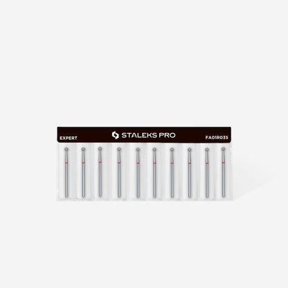 Diamond nail drill bit ball red EXPERT head diameter 3.5 mm