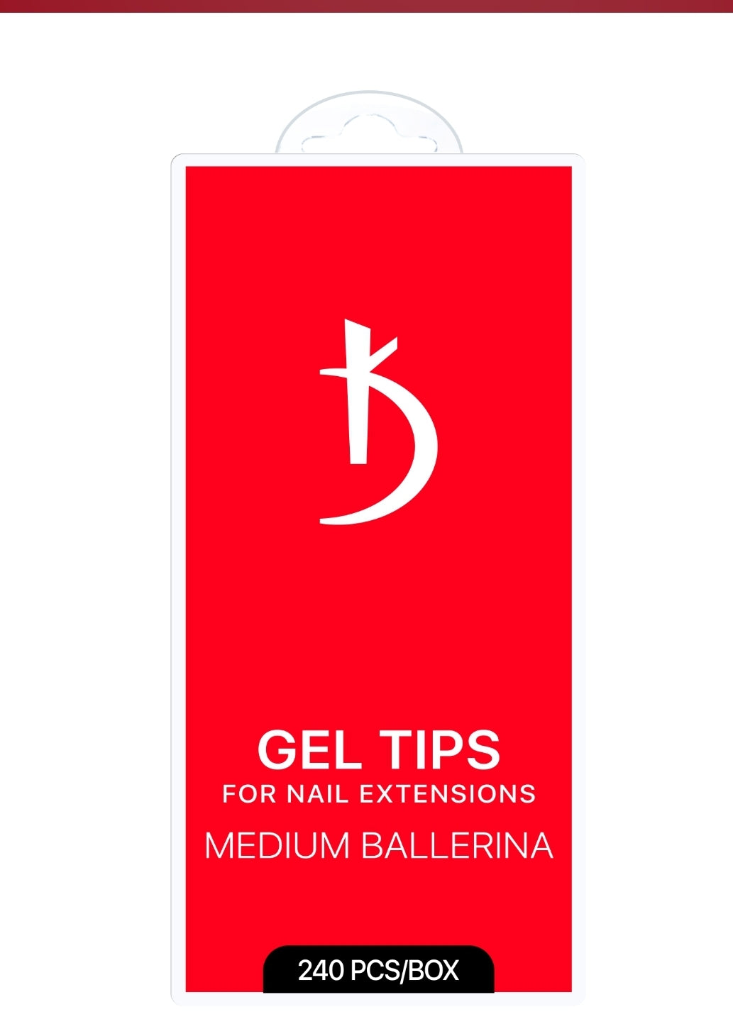 Gel tips for nail extension Medium Ballerina,  240 pcs/pack image 0