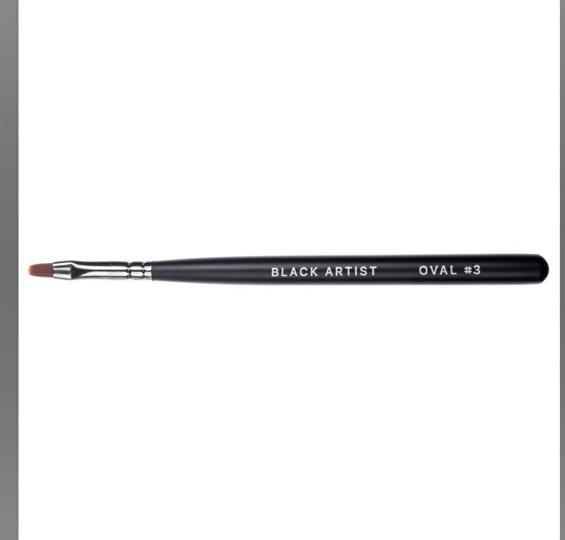 Gel brush Black Artist, 3, oval,  nylon pile image 1