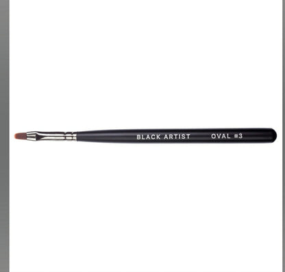Gel brush Black Artist, 3, oval,  nylon pile image 1
