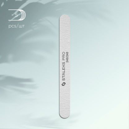 NFB-21/7  Mineral straight nail file SMART 240/240 grit, 5 pcs/set image 0