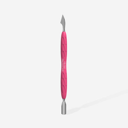 Manicure pusher Gummy with silicone handle UNIQ 10 TYPE 3 (rounded narrow pusher and cleaner)