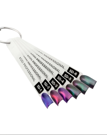 Palette of gel polishes "Moonlight 5D" cat eye  6 tips  image 0