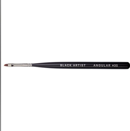 Gel brush Black Artist N 3S, for gel modeling,  Beveled image 1