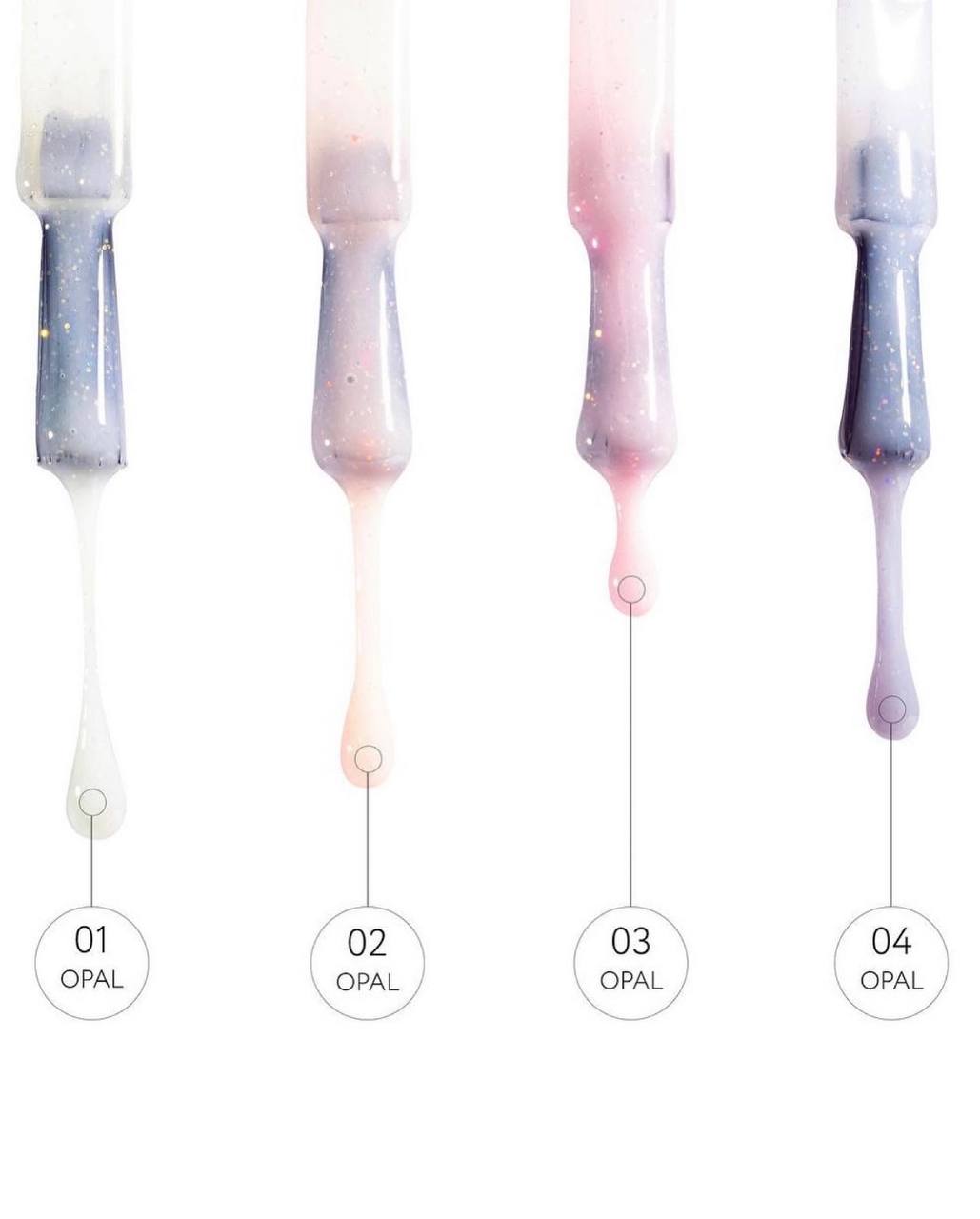 Color rubber base gel OPAL 01, 7ml image 2