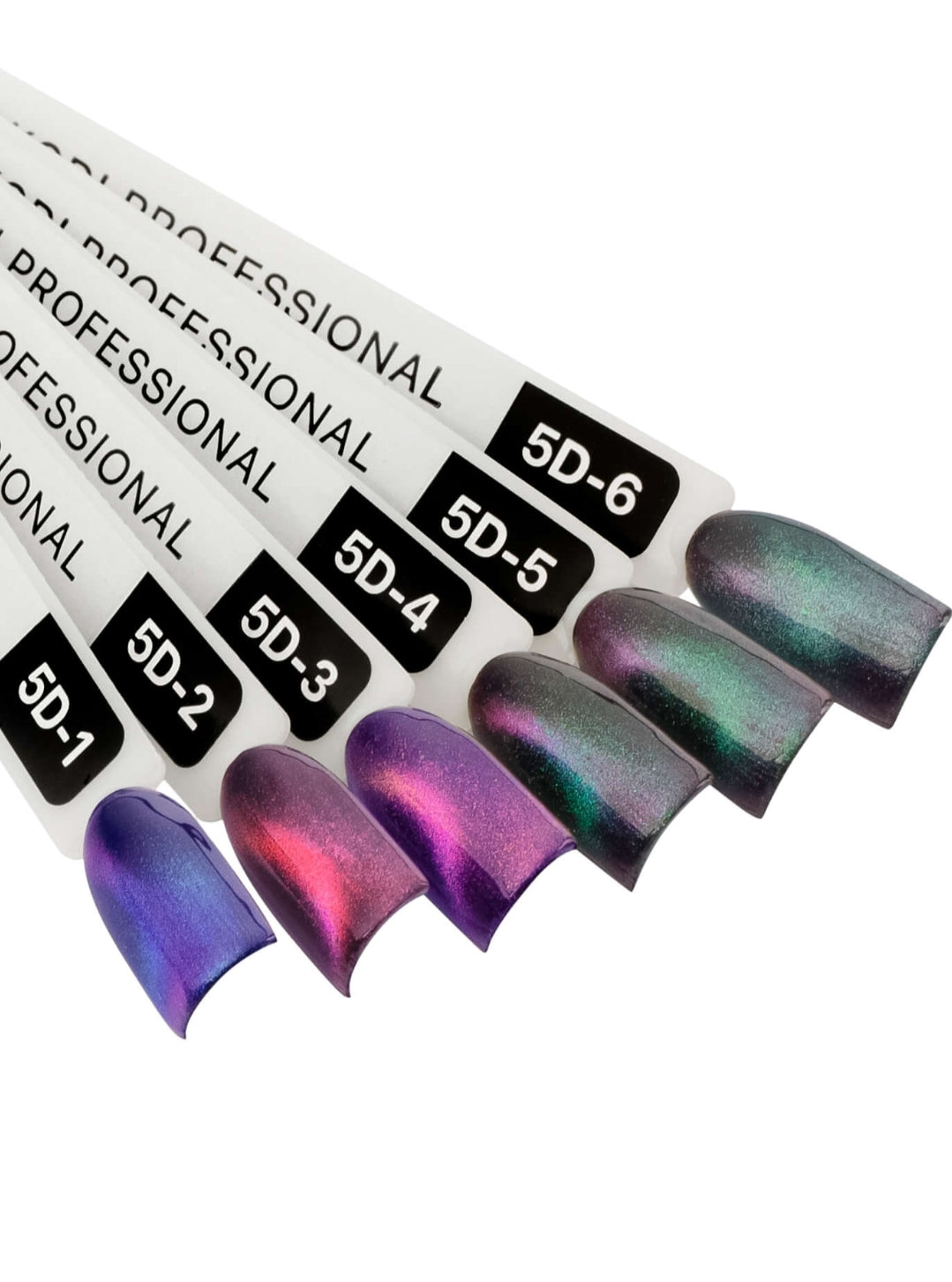 Palette of gel polishes "Moonlight 5D" cat eye  6 tips  image 1