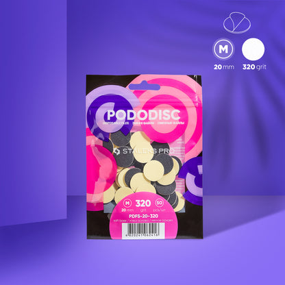 PDFS-20-320  Disposable files on a soft base for pedicure disc 50pcs image 0