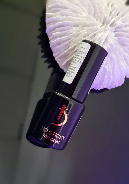 No sticky top coat  UV free  12 ml round jar image 1