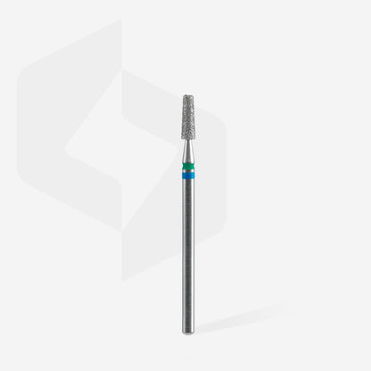 Diamond nail drill bit DUO frostum blue-green EXPERT head diameter 2.5 mm / working part 8 mm