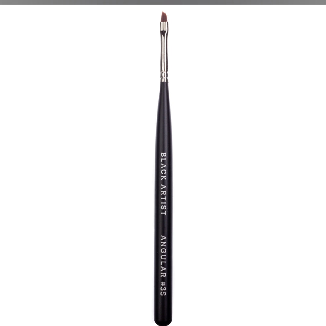 Gel brush Black Artist N 3S, for gel modeling,  Beveled image 2