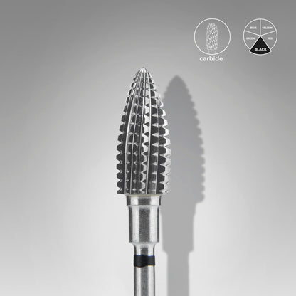 Carbide nail drill bit pinecone black hard EXPERT head diameter 6 mm / working part 14 mm