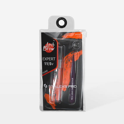 Eyebrow tweezers violet EXPERT 11 TYPE 5v (point)