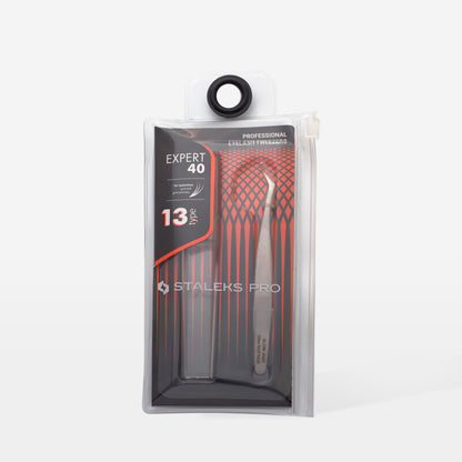 Professional eyelash tweezers EXPERT 40 TYPE 13 (L-shaped, 40′)